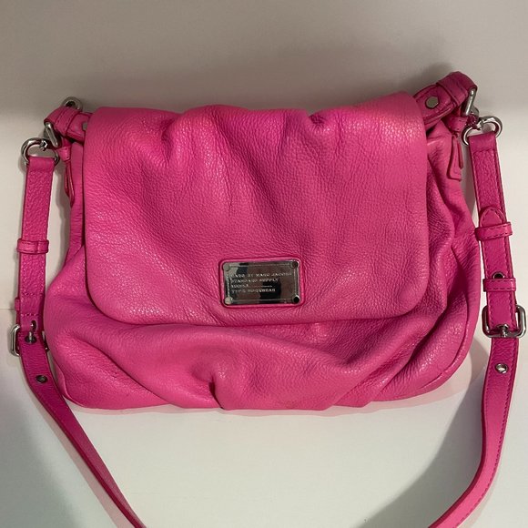 MARC JACOBS Early 2000s Vintage Pink Crossbody Bag Purse w Silver Hardware - Picture 1 of 16